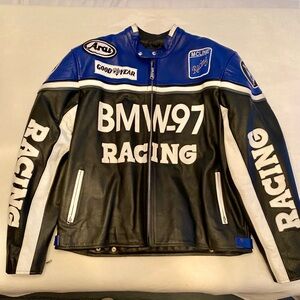 Selling this BMW97 XL Performance Black and Blue Leather Racing Jacket